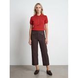 72711%100 Pamuk Culotte Pantolon-Kahve 40