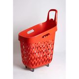 73 L Tekerlekli Alışveriş Sepeti Kırmızı - 4 Tekerlekli Alışveriş Sepeti Kırmızı Saplı, 87X54x39 Cm