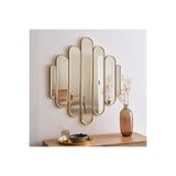 73x80 Konsol Aynası/Lüks Ayna/Dekor Aynası/Salon Aynası/Çerçeveli Duvar Aynası Gold 70 x 80