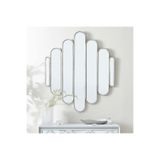 73x80 Konsol Aynası/Lüks Ayna/Dekor Aynası/Salon Aynası/Çerçeveli Duvar Aynası Gümüş 80 x 73