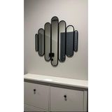 73x80 Konsol Aynası/Lüks Ayna/Dekor Aynası/Salon Aynası/Çerçeveli Duvar Aynası Siyah 80 x 73