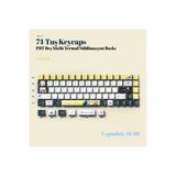 74 Tuş Orijinal Yan Baskılı Termal Süblimasyon Pbt Manyetik-Mekanik Uyumlu Klavye Tuşları Klavye Keycaps