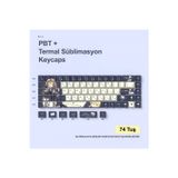 74 Tuşlu PBT Keycaps Çizgi Film Anime Klavye Tuş Takımı Tüm Mekanik - Manyetik Klavyeler ile Uyumludur.