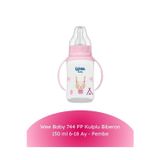 744 Pp Kulplu Biberon 150 Ml 6-18 Ay - Pembe
