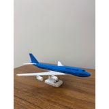 747 Model Uçak Maketi, PLA Malzemeden Üretilmiş, Mavi-Beyaz, Dekoratif Ev Aksesuarı