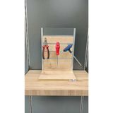 75 Adet - 10 cm - 4 mm Kanallı Pano Kancası - Anahtar Kancası - Kanallı Kanca - Açık Gri