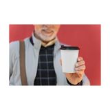 75 Adet Tek Kullanımlık Karton Bardak 8 Oz 250 Ml, Beyaz Sıcak Bardaklar, Kağıt Meyve Suyu Bardağı, Parti Karton Bardakları - Option-1 - 0 - Siyah