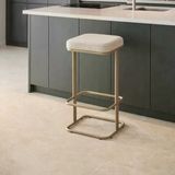 75 Cm Ada Boyu Fırın Boyalı Metal Bar Sandalyesi