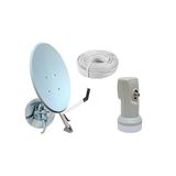 75 Cm Çanak Anten Seti- 5 Metre Kablo Tekli Lnb Seti Abc0623 B Kalite