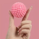 7,5 cm Yuvarlak Dikenli Esnek Duyu Masaj Topu El, Ayak, Vücut Egzersiz ve Fizik Tedavi - Açık Pembe