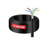 75 Metre Cat6 Kablo Awg23 Bakır Tel Double Layer İç Ve Dış Mekan Ethernet İnternet Kablosu