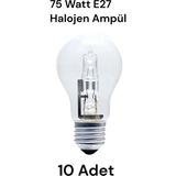 75 Watt E27 Halojen Ampul 10 Adet