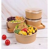 750 cc Karton ( Kraft ) Salata Kase Kapaklı 10 Adet