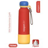750 Ml Pipetli Sızdırmaz Paslanmaz Çelik Termos Matara El Askılı Bpa İçermez 750Ml 1106Ff