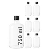 750 ml Şeffaf Tombul Yağ Şişesi Sızdırmaz Akıtıcılı Kapaklı 750 cc Yağdanlıklı Cam Şişe 6 Adet