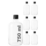750 ml Şeffaf Tombul Yağ Şişesi Sızdırmaz Kilitli Kapaklı 750 cc Yağdanlık Cam Şişe 6 Adet