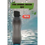 750 ml Su Matarası Eve, Okula, Spora, Iş Yerine Uygun & Su Şişesi & Suluk - Siyah - Belirtilmemiş - Renkli