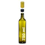 750 ml Yeşil Maraska Kilitli Yağdanlık Kapaklı Yağ Şişesi 750 Cc Kapüşonlu Köşeli Cam Şişe 1 Adet