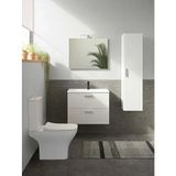 75024 Vitra Mia Demonte Set, 80 Cm, Çekmeceli, (Lavabo Dolabı, Aydınlatmalı Ayna), Parlak Beyaz