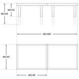 75X180 cm Katlanır Kamp Masası, Ceviz Renk Seçenek - 75 x 180 cm