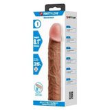 7,6 cm Dolgulu Premium Melez Rengi Silikon Penis Kılıfı - Stevenson - BDM1416