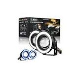 76 MM Buz Mavi Mercekli Angel Led Halkalı Sis Far Metal Gövde