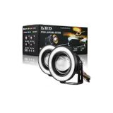 76 MM Turuncu Mercekli Angel Led Halkalı Sis Far Metal Gövde