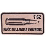 7,62 Harici Kullanima Uygundur Deri Pec -Arma - Leather Patch