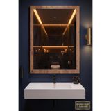 76x54 cm Antik Ahşap Dik Dekoratif Ayna Banyo Oda Lavabo Wc Dresuar Koridor Konsol Mutfak Makyaj Boy Aynası