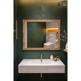 76x54 cm Antik Ahşap Yatay Dekoratif Ayna Banyo Oda Lavabo Wc Dresuar Koridor Konsol Mutfak Makyaj Boy Aynası By-002