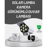 77 Led'li Güneş Enerjili Güvenlik Lambası Ve Kukla Kamera – Hareket Sensörlü, 2400Mah Pilli P96763s5018