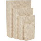 79 Kumaş Dekoratif Kutu Chevron Desenli Sahte Kitap Saklama Kitabı Şekilli Kutular Krem Vurgulu 4 Lü Dekoratif Hatıra Kutusu Seti 38 1 cm 30 4 cm 9 cm 15 2 cm Y Bej