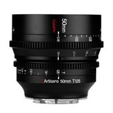 7artisans 25mm/35mm/50mm T1.05 Büyük Diyafram Sine Lens Geniş Açı Manuel Odaklama Düşük Bozulma Mini Sinema Lensi (Sony için 50mm T1.05)