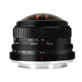 7artisans 4 mm F2.8 Balık Gözü Ultra Geniş Açılı Lens Mirrorless Kamera, Siyah Siyah, For Sony E-mount