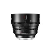 7artisans 50 mm T2.0 Büyük Diyafram Tam Çerçeve Sine Lens, Manuel Odaklama Düşük Distorsiyon Sinema Lensi Aynasız Kameralar Sony E Mount ile Uyumlu