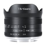 7artisans 7.5 mm f2.8 Mark II APS-C Balık Gözü Geniş Açılı Manuel Sabit Lens Fuji FX Aynasız Kamera X-T1 X-T2 X-T3 X-T20 X-T30 X-E1 X-E2 X-E3