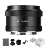 7artisans AutoFocus 27 mm F2.8 APS-C Çerçeve Lens, F2.8 Geniş Diyafram, Destek Otomatik/Manuel Diyafram ve Yüz/Göz Tanıma, Sony FS5/FS7/FS7M2/FS5M2K/A3000/A5000/A6000 (Siyah) ile Uyumlu