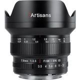 7artisans MF 7.5mm F3.5 APS-C 205° Ultra Geniş Açılı Manuel Balık Gözü Lens, Canon EF DSLR Lens ile Uyumlu 80D 200D için