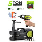 7GO 5 Ton 4in1 Profesyonel Elektrikli Hidrolik Kriko Seti - 12V Ultra Lift Kaldırma + Dijital Kompre