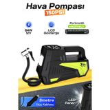 7go 7a7 Turbo Boost 150 Psı Araç Hava Pompası 12v Çakmaklık Girişli Dijital Lastik Şişirme Kompresörü 0 - 150 Psı 0 - 10 Bar