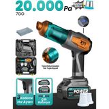7go 7gab-03 Şarjlı Kablosuz Araç Süpürgesi Gri 20000PA Güçlü Emiş | Fırçasız Motor | Üfleme & Vakum Özelliği | Çift Batarya