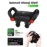 7GO 7GMG5 Isıtmalı Masaj Tabancası – 6 Başlıklı, 5 Modlu, 20 Kademeli, LCD Ekranlı Titreşimli Masaj Aleti