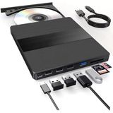7in1 Harici USB 3.0 ve Type-C Dvd-Rom Dvd-Rw Optik Sürücü, USB ve Type C Kablolu, Pc, Tablet, DVD Player, Desenli Tasarım Ultra Slim CD Rom Okuyucu CV540 - Altın