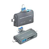 7in1 Micro Usb, Type C, Iphone 15, 14, 13, 12, 11 Pro,pro Max Uyumlu, Multi, Kart Okuyucu, Otg, Sd Tf USB Dönüştürücü - Option-1