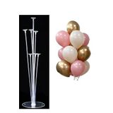 7'li Balon Standı ve 10 Adet Krom Gold, Kum ve Pembe Balon Set