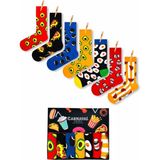 7'li Carnaval Renkli Tasarım Çorap Set 1027 - 37 - 44