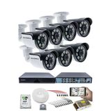 7'Lı Güvenlik Kamerası Seti - 5Mp Sony Seculensli 1080P Ahd, 8 Warm Led, Colorvu Gece Renkli Görüş, 1Tb Disk
