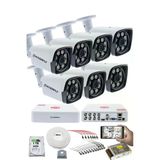 7'Lı Güvenlik Kamerası Seti - 5Mp Sony Seculensli 1080P Full Hd Ahd, 8 Ultra Warm Led, Gece Renkli Görüşlü, Colorvu Teknolojisi, Metal Kasa , V1