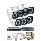 7'Lı Kamera Seti - 5Mp Sony Seculensli 1080P Full Hd, 6 Atom Led, Ahd Güvenlik Kamerası Seti, Gece Görüşlü, Metal Kasa