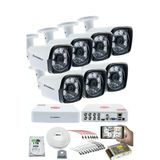 7'Lı Kamera Seti - 5Mp Sony Seculensli 1080P Full Hd, 6 Atom Led, Ahd Güvenlik Kamerası Seti, Gece Görüşlü, Metal Kasa,V1